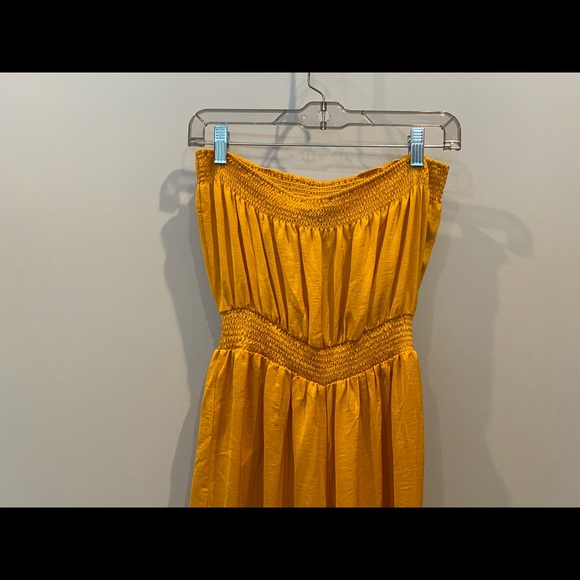 NWT Forever 21 Mustard/Gold Tube Jumpsuit - Picture 7 of 10
